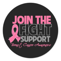 Join The Fight Support Breast Cancer Awareness Stickers