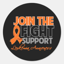 Join The Fight Support Leukemia Awareness Stickers