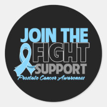 Join The Fight Support Prostate Cancer Awareness Round Sticker