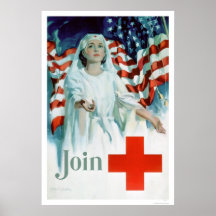 Join the Red Cross - American Flag (US00310) Print