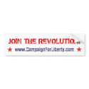 Join The Revolution! bumper sticker bumper stickers