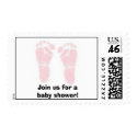 Join us for a baby shower! (girl) postage by realtortif Join us for a baby shower! (girl) postage