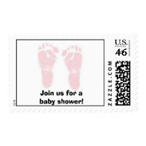 Join us for a baby shower! (girl) postage