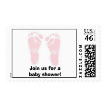 Join us for a baby shower! (girl) postage