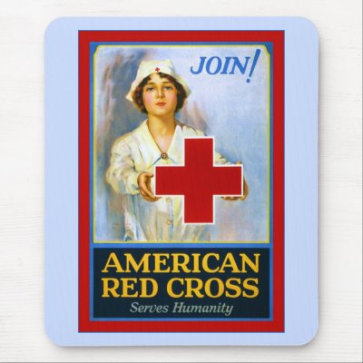 Vintage Nurse ~ World War 1 Mouse Pad by VintageFactory