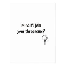 Join Your Threesome Golf Design Postcards