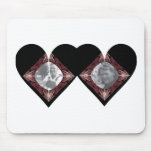 Joined Hearts Fractal Art Frame Mouse Pads