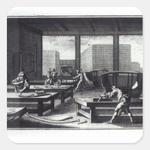 Joiner's workshop square stickers