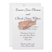 Joining Hands Wedding Invitation