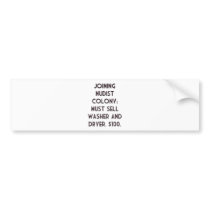 Joining Nudist Colony Bumper Sticker