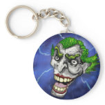 Joker Jester in a Lightning Storm by Doug LaRue Keychain