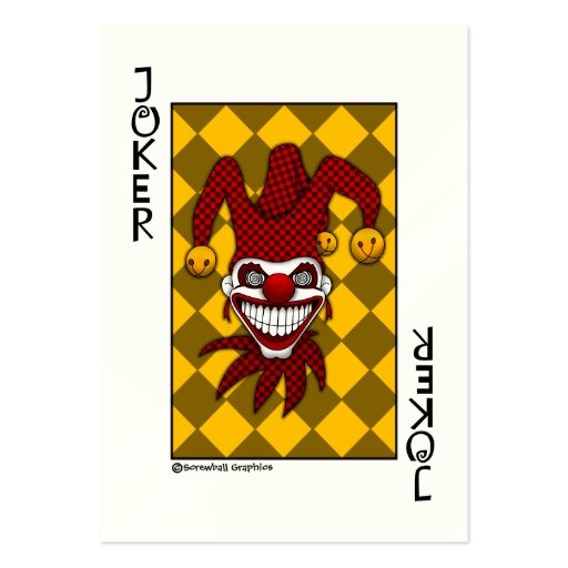 Joker Playing Card Business Cards (front side)