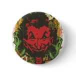 Joker Retro Comic Book Montage Button