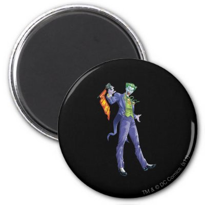 Joker stands with gun magnets
