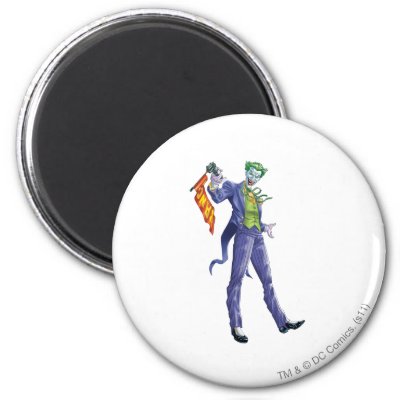 Joker stands with gun magnets