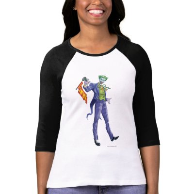 Joker stands with gun t-shirts