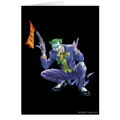 Joker with fake gun cards