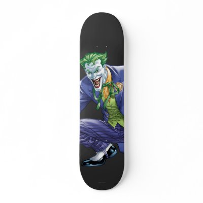 Joker with fake gun skateboards