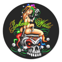 Jokers Wild Black Sticker