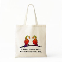 Joking Parrots bags