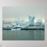 Jökulsárlón Iceland Icebergs Poster