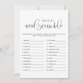 JOLIE Minimal Word Scramble Bridal Shower Game Invitation Zazzle