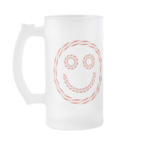 Jolly Candy Cane Face Mug by AuntBetsy Jolly Candy Cane Face Mug