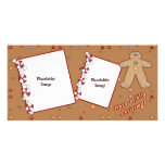 Jolly Christmas - Gingerbread Design Photo Greeting Card