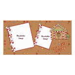 Jolly Christmas - Gingerbread House Personalized Photo Card