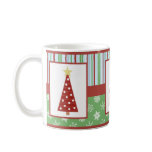 Jolly Holiday Red Polka Dot Tree Christmas Mug