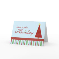 Jolly Holiday Striped Christmas Card by mariannegilliand Jolly Holiday Striped Christmas Card