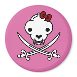 Jolly Kitty magnet round version 2