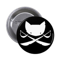 Jolly Kitty Pirate Button buttons