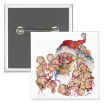 Jolly Old Saint Nick Pinback Buttons