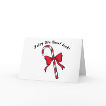Jolly Ole Saint Lick Candy Cane cards