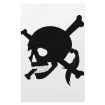 Jolly Roger #1-Black stationery