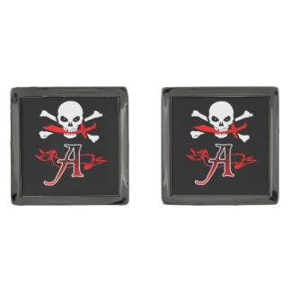 Jolly Roger A Monogram Initial Cufflinks