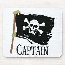 Jolly Roger Captain Mouse Pad