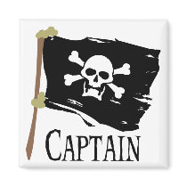 Jolly Roger Captain Refrigerator Magnet