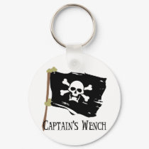 Jolly Roger Captain's Wench keychains