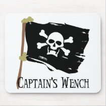 Jolly Roger Captain's Wench Mousepad