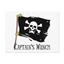 Jolly Roger Captain's Wench Post Cards
