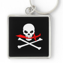 Jolly Roger (cutlass) Keychain by geo_barr Jolly Roger (cutlass) Keychain