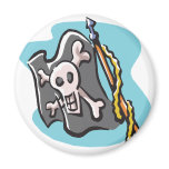 Jolly Roger Flag design Refrigerator Magnet