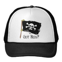 Jolly Roger Got Rum Mesh Hats