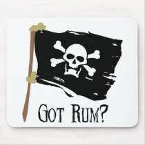 Jolly Roger Got Rum Mousepad