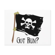 Jolly Roger Got Rum Post Card