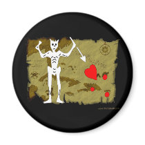 Jolly Roger Map  #1 magnets