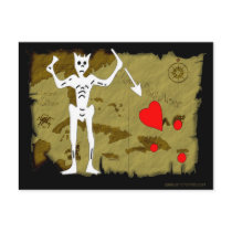 Jolly Roger Map  #1 Postcard