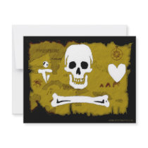 Jolly Roger Map #2 Custom Invitations